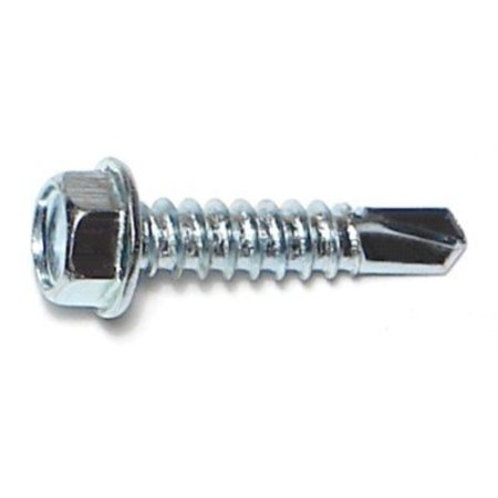MIDWEST FASTENER Self-Drilling Screw, #12 x 1 in, Zinc Plated Steel Hex Head Hex Drive, 100 PK 03294
